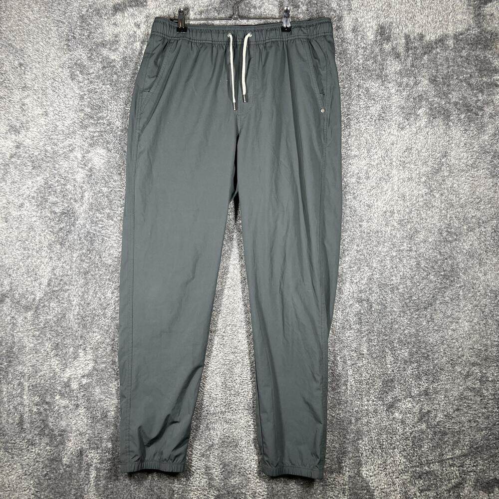 Vuori Pants Mens 33x32 Grey Jogger Slim Microfiber Polyester Elastic Pockets